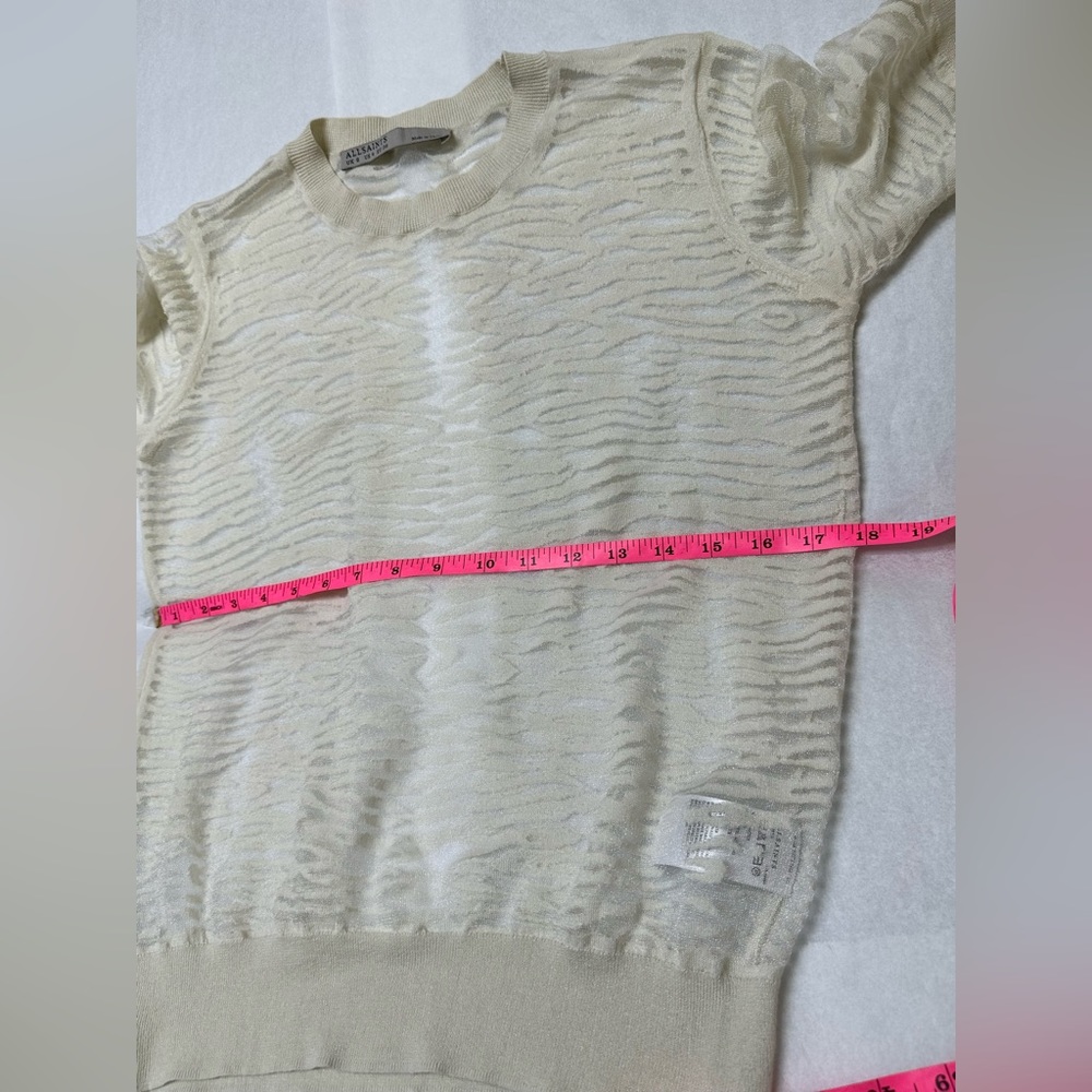 Allsaints Sheer Zebra Pattern Top - image 4